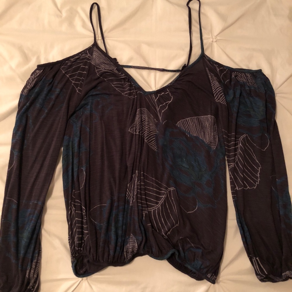 Free People Off the Shoulder Blouse w/ straps